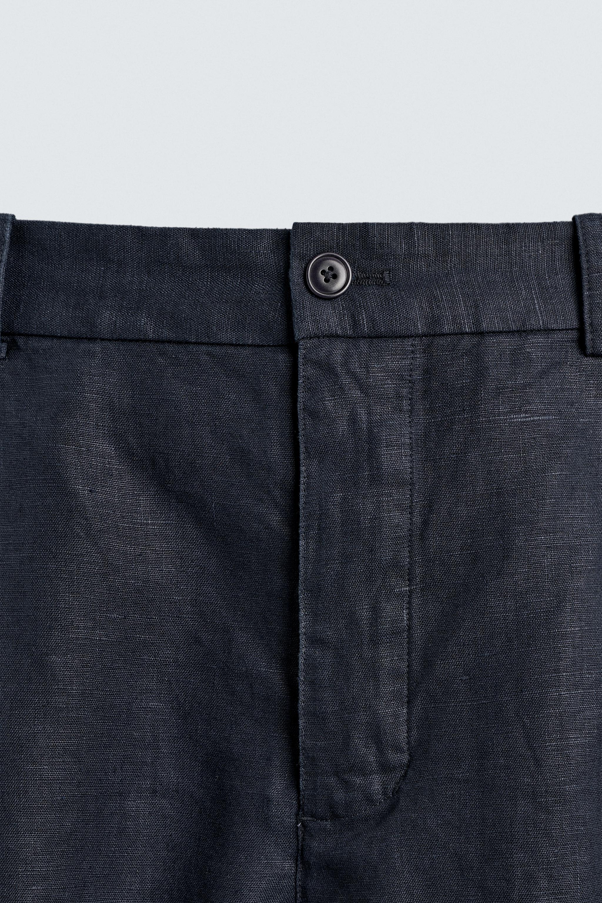 100% HEMP PLEATED WIDE FIT PANTS